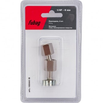 Переходник FUBAG 180441 В (2 шт; 1/4"F - елочка 8 мм с обжимным кольцом 11Х13 мм; блистер)