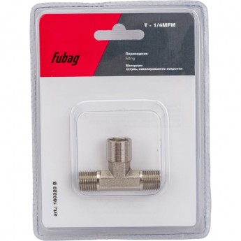 Переходник T — образный FUBAG 180320 B (1/4"MFM; блистер) Переходник T — образный FUBAG 180320 B (1/4"MFM; блистер)