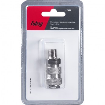 Разъемное соединение рапид (муфта) FUBAG_1/4"M_наруж.резьба_блистер 1 шт